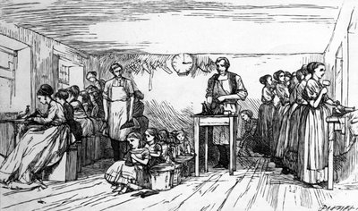 Shoemaking, mid 19th Century by Dalziel Brothers